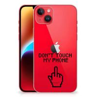 iPhone 14 Plus Silicone-hoesje Finger Don&apos;t Touch My Phone