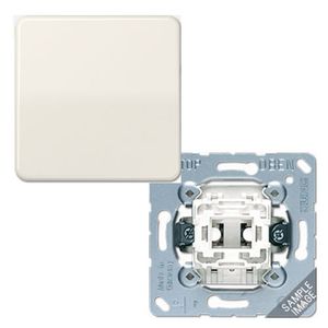 Jung CD500 kruisschakelaar met drukknop creme