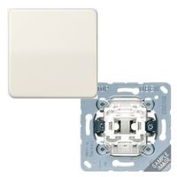 Jung CD500 kruisschakelaar met drukknop creme