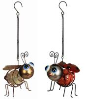 Luxform Solar hanglampjesMetal insect Bij & Lieveheersbeestje - LWE24204 Luxform Solar hanglampjesMetal insect Bij & Lieveheersbeestje - LWE24204