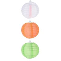 Free And Easy Lampion Glow-in-the-dark Groen/wit/oranje 3 Stuks - thumbnail