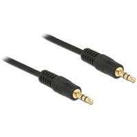 Delock 83742 Jackplug Audio Aansluitkabel [1x Jackplug male 3,5 mm - 1x Jackplug male 3,5 mm] 0.5 m Zwart