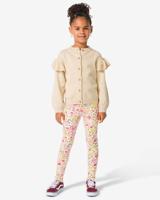 HEMA Kinderleggings rib bloemen - 2 stuks paars (paars)
