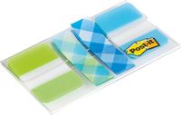 Post-It index om te klasseren en index met motief, ruitpatroon, 2 x 12 tabs en 2 x 20 tabs