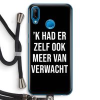 Meer verwacht - Zwart: Huawei P20 Lite Transparant Hoesje met koord