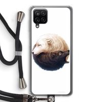 Yin Yang Wolves: Samsung Galaxy A12 Transparant Hoesje met koord