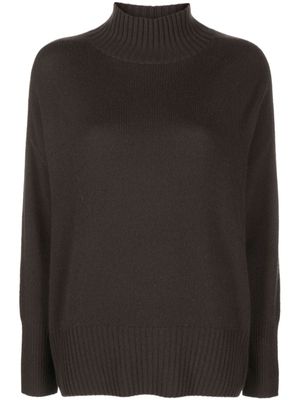 Allude pull en cachemire à col montant - Marron