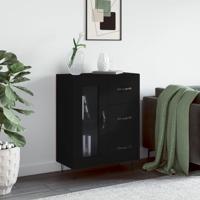 Dressoir 69,5x34x90 cm bewerkt hout zwart