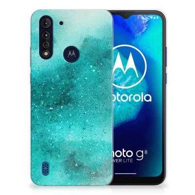 Smartphone hoesje Motorola Moto G8 Power Lite Painting Blue Smartphone hoesje Motorola Moto G8 Power Lite Painting Blue
