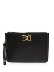 Bally pochette en cuir à plaque logo - Noir