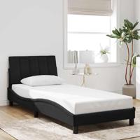 Bedframe zonder matras "Hanko" fluweel zwart 80x200 cm