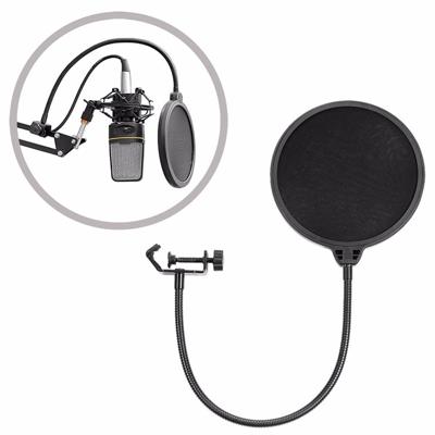 Dubbellaags opnemen microfoon Studio scherm Pop Filter masker windscherm met Clip stabiliseren Arm voor de opname van de Studio Live uitzending Live