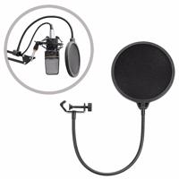Dubbellaags opnemen microfoon Studio scherm Pop Filter masker windscherm met Clip stabiliseren Arm voor de opname van de Studio Live uitzending Live