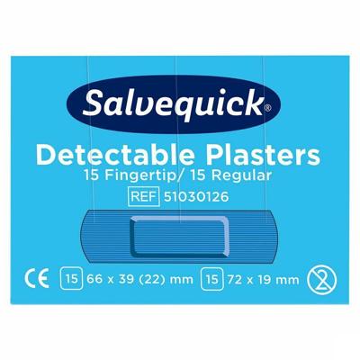 Salvequick Navulling Detecteerbare Vingertop Pleisters