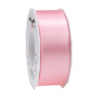 1x Luxe hobby/decoratie roze satijnen sierlinten breed 4 cm/40 mm x 25 meter