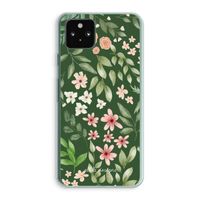 Botanical green sweet flower heaven: Google Pixel 5a 5G Transparant Hoesje