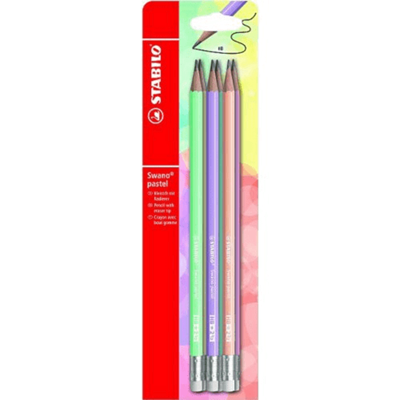 Stabilo swano pastel potloden hb 6 stuks