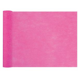 Santex Tafelloper op rol - polyester - fuchsia roze - 30 cm x 10 m - Feesttafelkleden