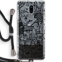 Vexx Black Mixtape: LG G7 Thinq Transparant Hoesje met koord
