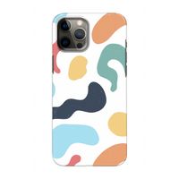 Memphis Shapes Blue: Volledig geprint iPhone 12 Hoesje