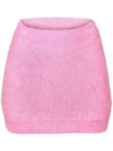 Nina Ricci minijupe en mohair mélangée - Rose