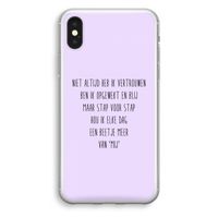Zelfvertrouwen: iPhone X Transparant Hoesje Zelfvertrouwen: iPhone X Transparant Hoesje