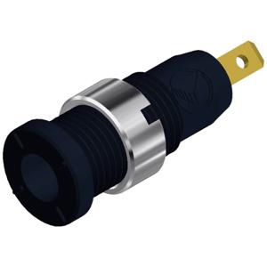 SKS Hirschmann MSEB 2610 F 2,8 Au Veiligheids-labconnector, female Bus, inbouw verticaal Stift-Ø: 2 mm Zwart 1 stuk(s)