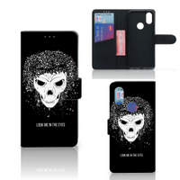 Telefoonhoesje met Naam Xiaomi Mi A2 Skull Hair - thumbnail