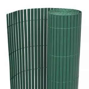 VidaXL Tuinafscheiding dubbelzijdig 90x300 cm pvc groen