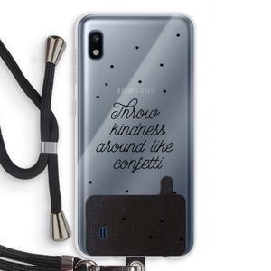 Confetti: Samsung Galaxy A10 Transparant Hoesje met koord