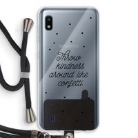 Confetti: Samsung Galaxy A10 Transparant Hoesje met koord Confetti: Samsung Galaxy A10 Transparant Hoesje met koord