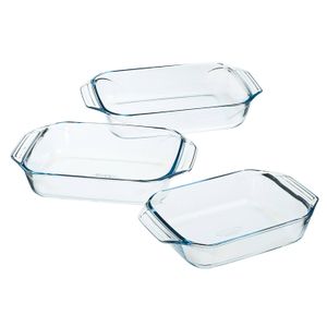 Pyrex Optimum ovenschalen - 39 x 28 cm - 35 x 32 cm - 31 x 20 cm - set van 3