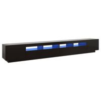 The Living Store TV-meubel - LED-verlichting - Hifi-kast - RGB - zwart - 300 x 35 x 40 cm - USB-aansluiting