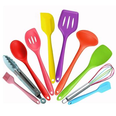 kn607 10 in 1 kleurrijke siliconen keuken tools set