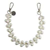 Telefoonkoord Heart - Wit - Zilver Telefoonkoord Heart - Wit - Zilver