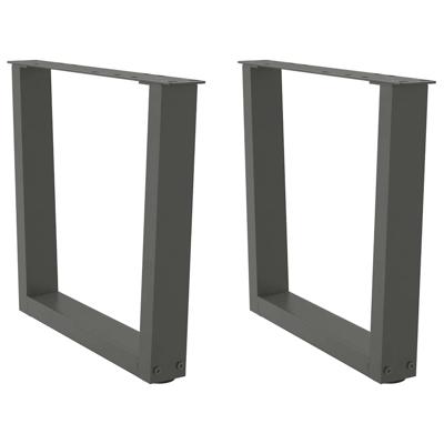 Eettafelpoten 2 st V-vormig 50x(42-43,3) cm staal antraciet