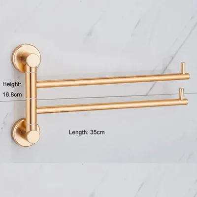 Vouwbaar Handdoekrek | 35-40 cm | Aluminiumlegering | Goud of Messing