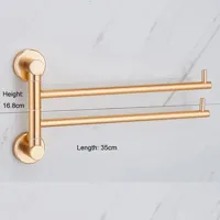 Vouwbaar Handdoekrek | 35-40 cm | Aluminiumlegering | Goud of Messing