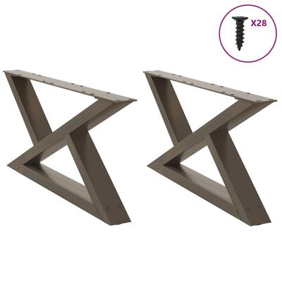 Salontafelpoten 2 st 70x(30-31,3) cm staal naturel