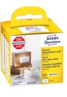 Avery-Zweckform Rol met etiketten Compatibel vervangt DYMO, Seiko 99014, S0722430 101 x 54 mm Papier Wit 220 stuk(s) Permanent hechtend Verzendetiketten