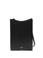 A.P.C. sac Jamie en cuir à logo - Noir