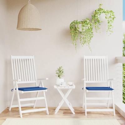 VidaXL Tuinstoelkussens 2 st 40x40x4 cm oxford stof koningsblauw