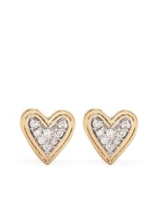 Adina Reyter boucle d'oreille Make Your Move heart en or 14ct pavée de diamants