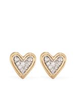 Adina Reyter boucle d'oreille Make Your Move heart en or 14ct pavée de diamants