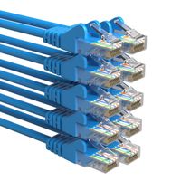 Cat 5e - U/UTP - Netwerkkabel - Patchkabel - Internetkabel - 1 Gbps - 0.5 meter - Blauw - Allteq - thumbnail