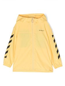 Off-White Kids coupe-vent à logo imprimé - Jaune