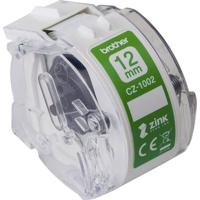 Brother CZ1002 Rol met etiketten 12 mm x 5 m Papier Wit 1 stuk(s) Permanent hechtend Gekleurde etikettenrol