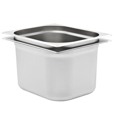 VidaXL Gastronormbakken 2 st gn 1/2 200 mm roestvrij staal