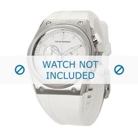 Armani horlogeband AR6103 Silicoon Wit 30mm - thumbnail