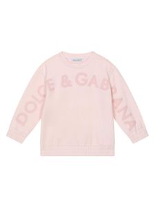 Dolce & Gabbana Kids sweat à logo embossé - Rose